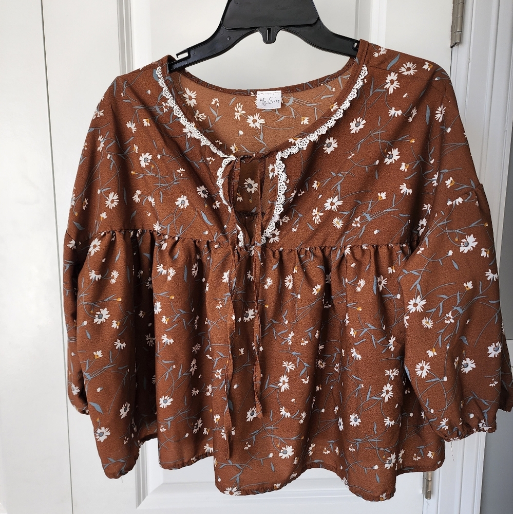 Vintage Cropped Blouse